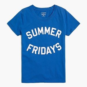 J. Crew Blue Summer Friday’s Women’s T Shirt
